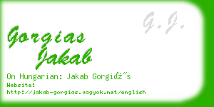 gorgias jakab business card